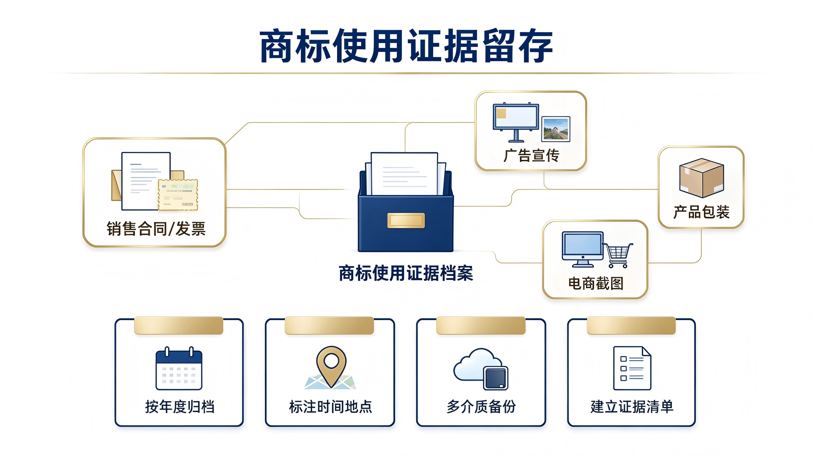 商标使用证据怎么留存？对续展和维权有什么帮助？